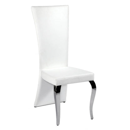 Somette Tabitha White Rectangle High Back Dining Chair (Set of 2)