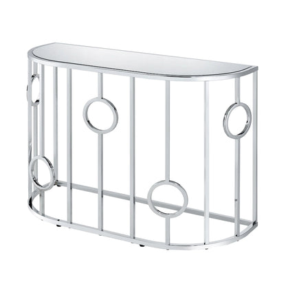 Hoop Glam Chrome 42-inch Mirror Sofa Table by Furniture of America