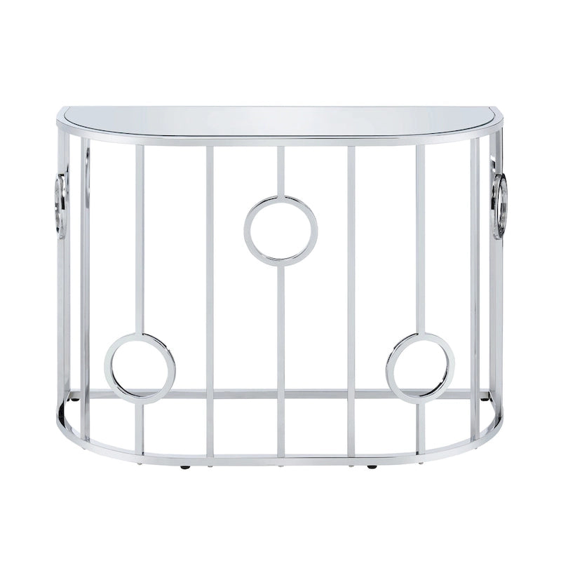 Hoop Glam Chrome 42-inch Mirror Sofa Table by Furniture of America