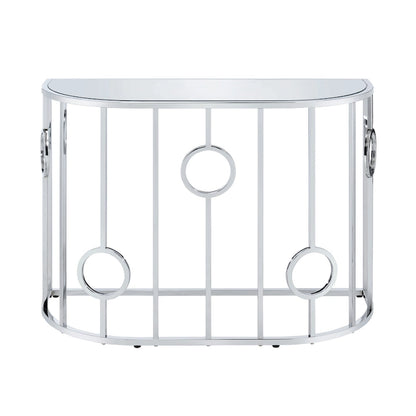 Hoop Glam Chrome 42-inch Mirror Sofa Table by Furniture of America