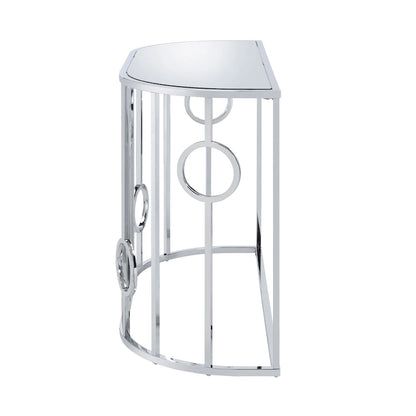 Hoop Glam Chrome 42-inch Mirror Sofa Table by Furniture of America