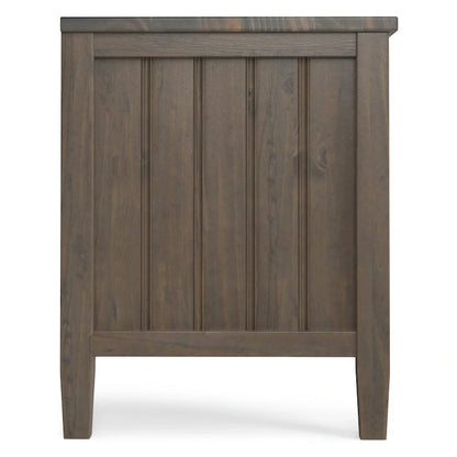 WYNDENHALL Rowan SOLID WOOD 50  Wide Contemporary TV Media Stand in Smoky Brown For TVs upto 55 inches - 16 d x 50  w x 20 h