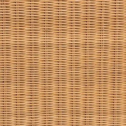 Erla Bohemian Light Honey Rattan Accent Bench with Scallop border