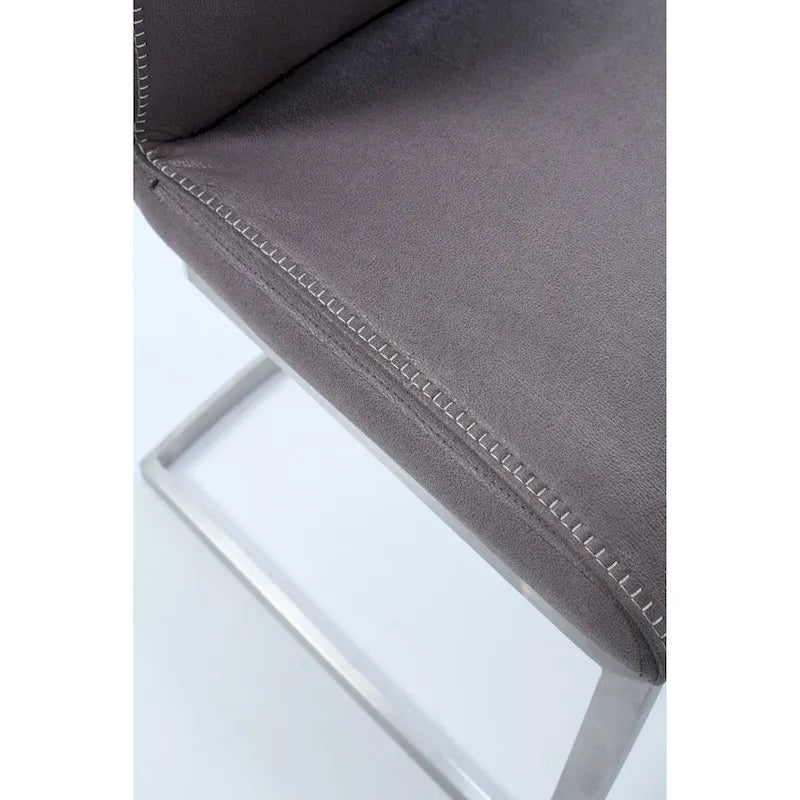 Somette Kalie Cantilever Side Chair with Highlight Stitching, Set of 2