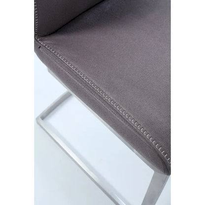 Somette Kalie Cantilever Side Chair with Highlight Stitching, Set of 2
