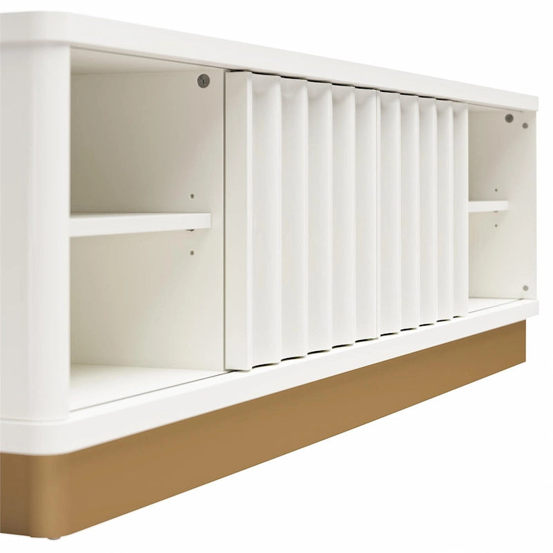 CosmoLiving by Cosmopolitan Rene Modern Scalloped TV Stand for TVs up to 65  - Up to 65