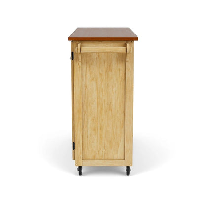 Carrello da cucina a 4 cassetti Copper Grove Puff Island con finitura naturale