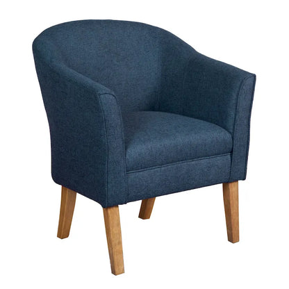 Porch & Den Kingswell Navy Chunky Textured Accent Chair