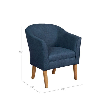 Porch & Den Kingswell Navy Chunky Textured Accent Chair