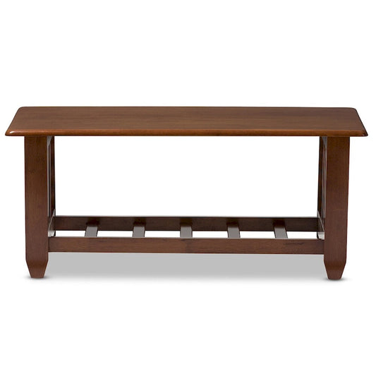 Baxton Studio Leda Mission Style Cherry Coffee Table