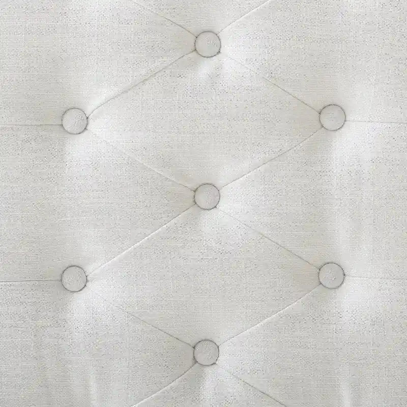 Linon Jordan White Crystal Tufted Entryway Bench