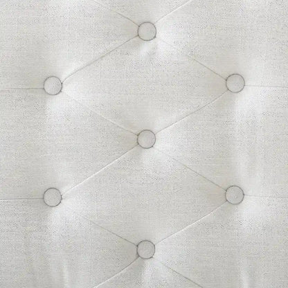 Linon Jordan White Crystal Tufted Entryway Bench