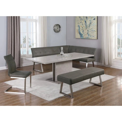 Tavolo da pranzo allungabile in laminato grigio Somette Kalie