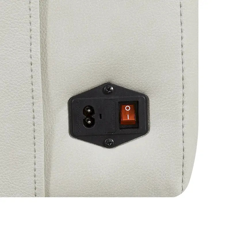 Steve Silver Durham Ivory Top Grain Leather Power Sofa