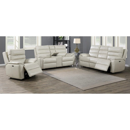 Steve Silver Durham Ivory Top Grain Leather Power Sofa