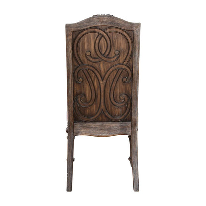 The Gray Barn Cornerways Formal High Back Carved Wood Dining Chairs (Set of 2)