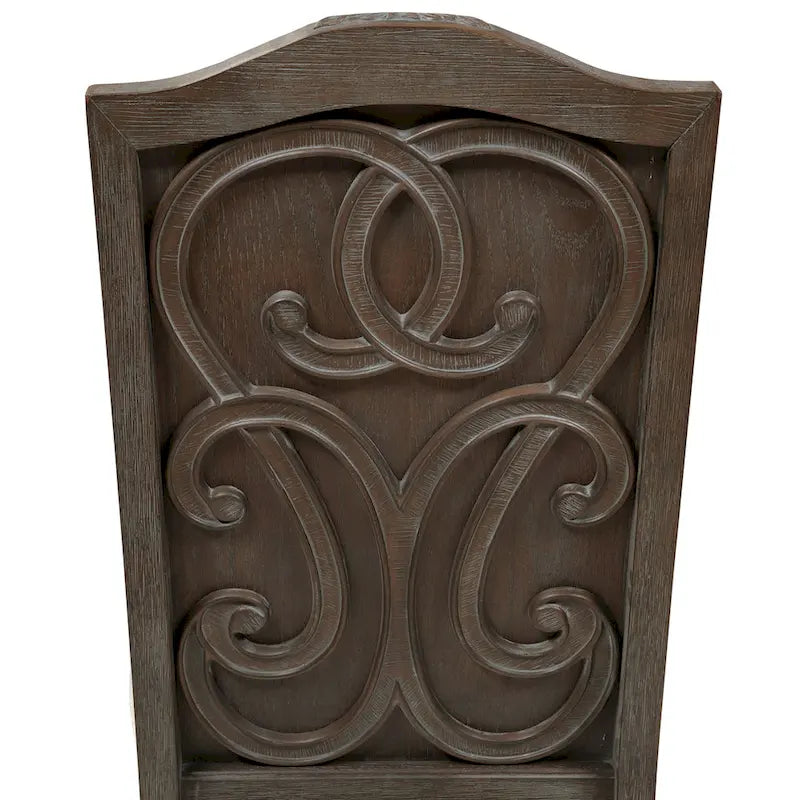 The Gray Barn Cornerways Formal High Back Carved Wood Dining Chairs (Set of 2)