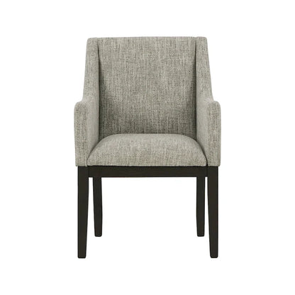 Burkhaus Dark Brown Dining Upholstered Arm Chair, Set of 2 - 21 W x 24 D x 36 H