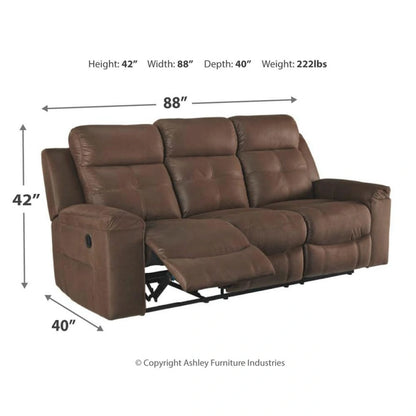 Jesolo Contemporary Reclining Sofa Coffee