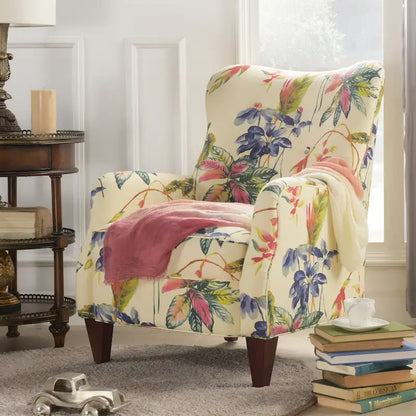 Palma 32  Floral Upholstered Arm Chair by Jennifer Taylor Home
