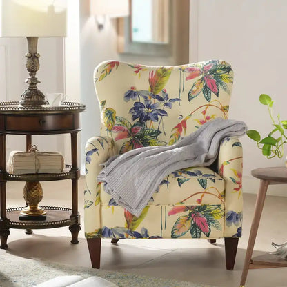 Palma 32  Floral Upholstered Arm Chair by Jennifer Taylor Home