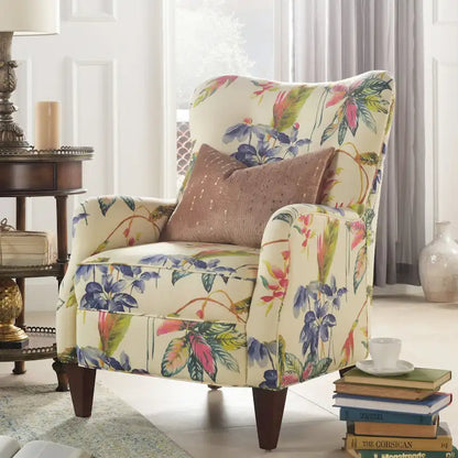 Palma 32  Floral Upholstered Arm Chair by Jennifer Taylor Home