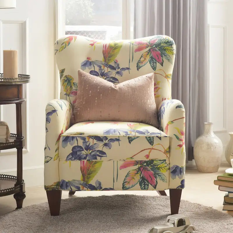 Palma 32  Floral Upholstered Arm Chair by Jennifer Taylor Home