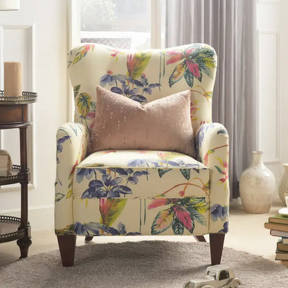 Palma 32  Floral Upholstered Arm Chair by Jennifer Taylor Home