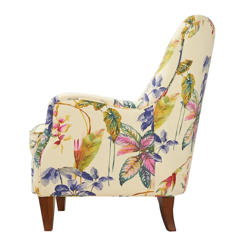 Palma 32  Floral Upholstered Arm Chair by Jennifer Taylor Home