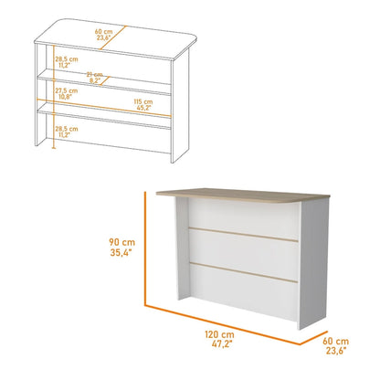 FM Furniture Crete, isola da cucina, mobile bar da cucina con scaffali a 3 ripiani