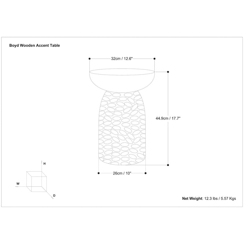 WYNDENHALL Willis 13 inch Wide Solid Wood Contemporary Accent Table & Fully Assembled - 12.6  D x 12.6  W x 17.7  H