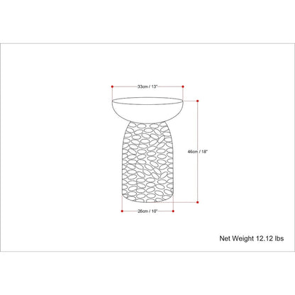 WYNDENHALL Willis 13 inch Wide Solid Wood Contemporary Accent Table & Fully Assembled - 12.6  D x 12.6  W x 17.7  H