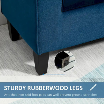 HOMCOM Button-Tufted Storage Ottoman Bench, Upholstered Bed Bench with Rolled Armrests for Bedroom, Living Room or Hallway