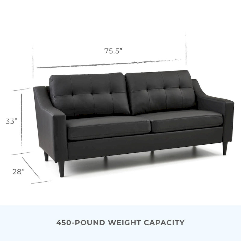 Brookside Ellen 75  Upholstered Scooped Arm Sofa