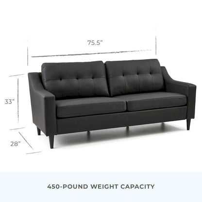 Brookside Ellen 75  Upholstered Scooped Arm Sofa