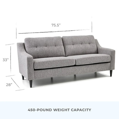 Brookside Ellen 75  Upholstered Scooped Arm Sofa