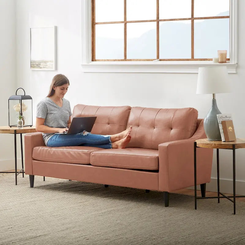 Brookside Ellen 75  Upholstered Scooped Arm Sofa