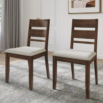 CraftPorch Elegant Wooden Dining Chairs (Set of 2) - N/A