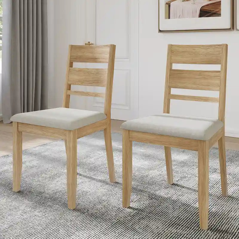 CraftPorch Elegant Wooden Dining Chairs (Set of 2) - N/A