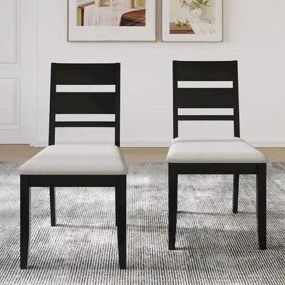 CraftPorch Elegant Wooden Dining Chairs (Set of 2) - N/A