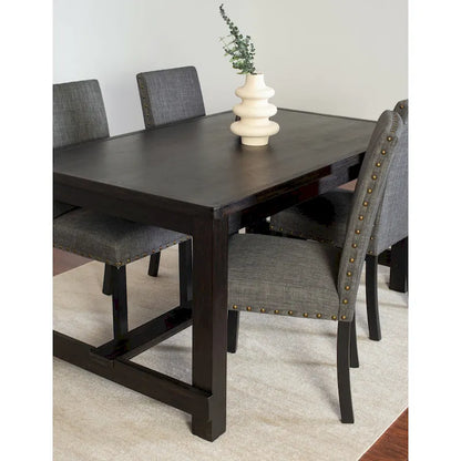 Roundhill Furniture Muzzi Contemporary 6-Piece Dining Set, Dining Table with 4 Stylish Chairs and a Bench