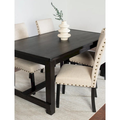 Roundhill Furniture Muzzi Contemporary 6-Piece Dining Set, Dining Table with 4 Stylish Chairs and a Bench