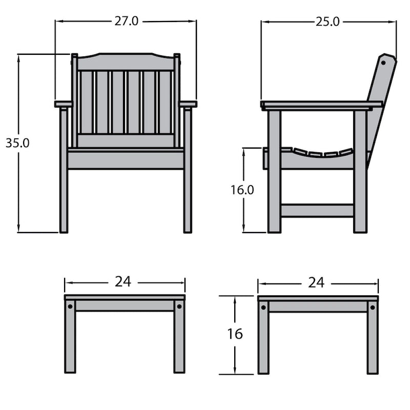 HIGHWOOD Lehigh Garden Chair Conversation Set