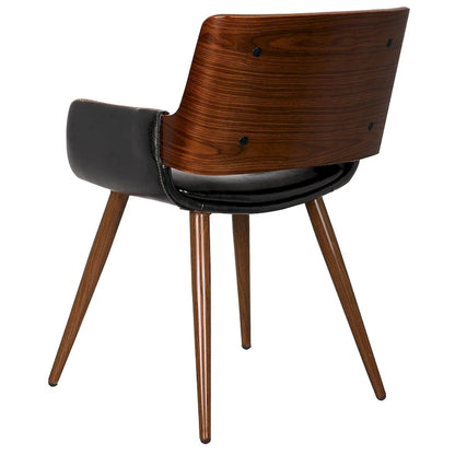 Carson Carrington Kjerringvag Faux Leather Mid-Century Dining Chair with Metal Legs