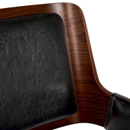 Carson Carrington Kjerringvag Faux Leather Mid-Century Dining Chair with Metal Legs