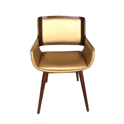 Carson Carrington Kjerringvag Faux Leather Mid-Century Dining Chair with Metal Legs