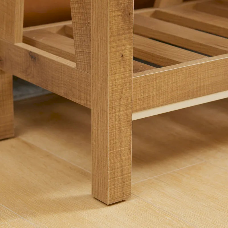 HOMCOM Farmhouse Console Table with Storage Shelf