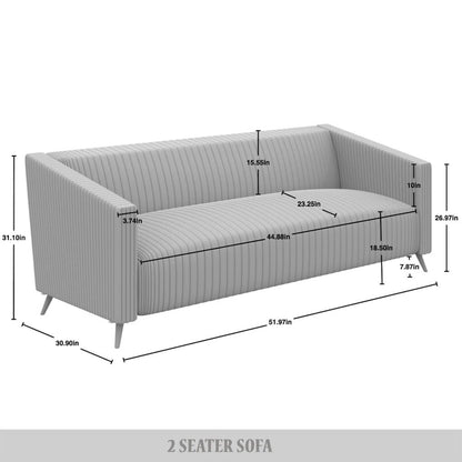 CraftPorch Corduroy Modern and Glamorous Velvet Upholstered 3-Piece Living Room Set