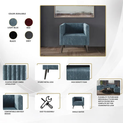 CraftPorch Corduroy Modern and Glamorous Velvet Upholstered 3-Piece Living Room Set