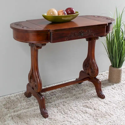Windsor Carved Writing Table with Drawers